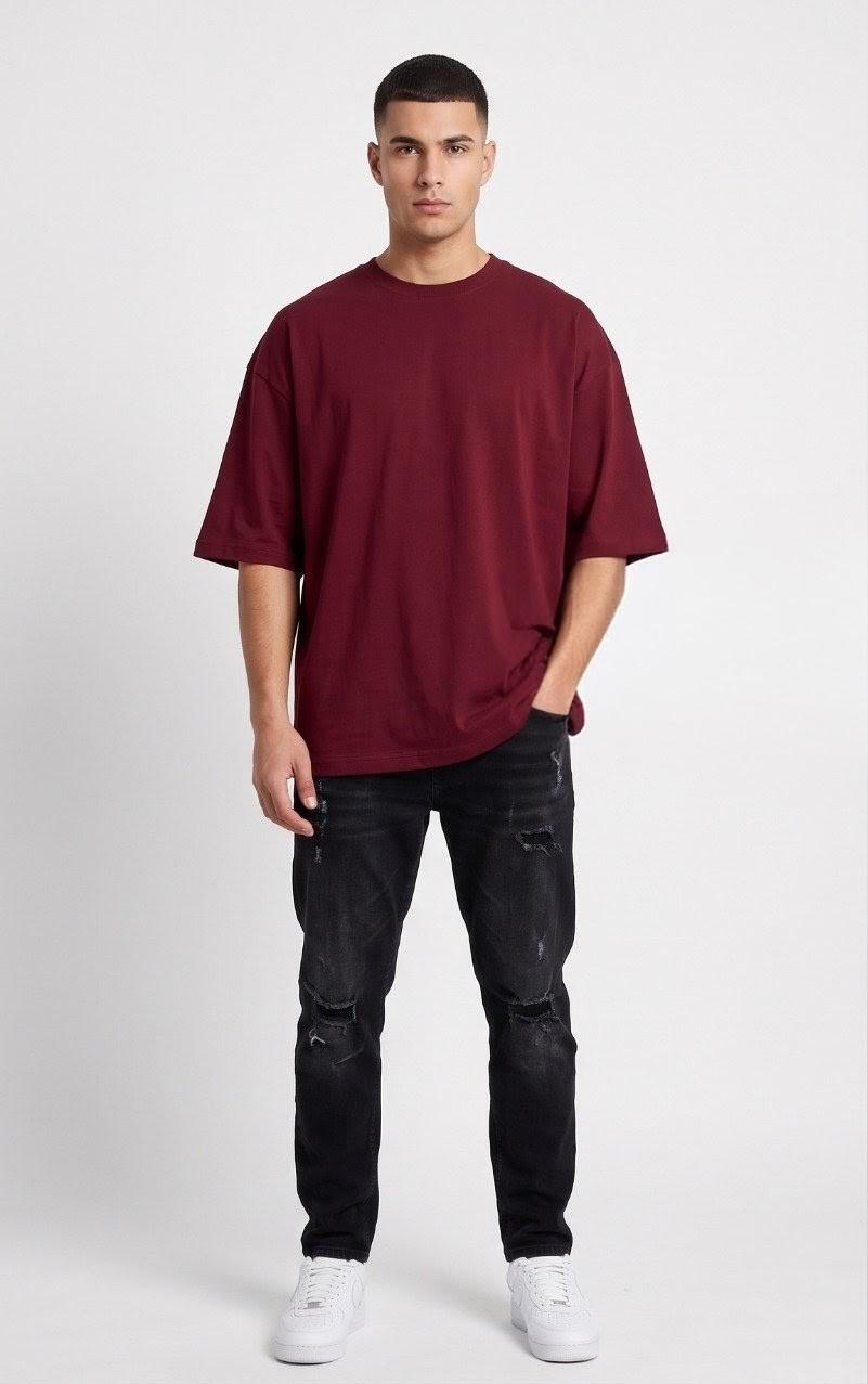Maroon Drop Shoulder