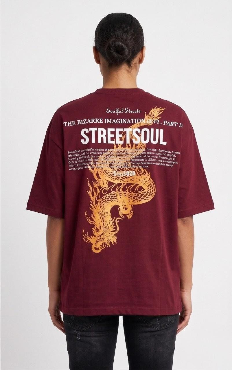 Maroon Drop Shoulder