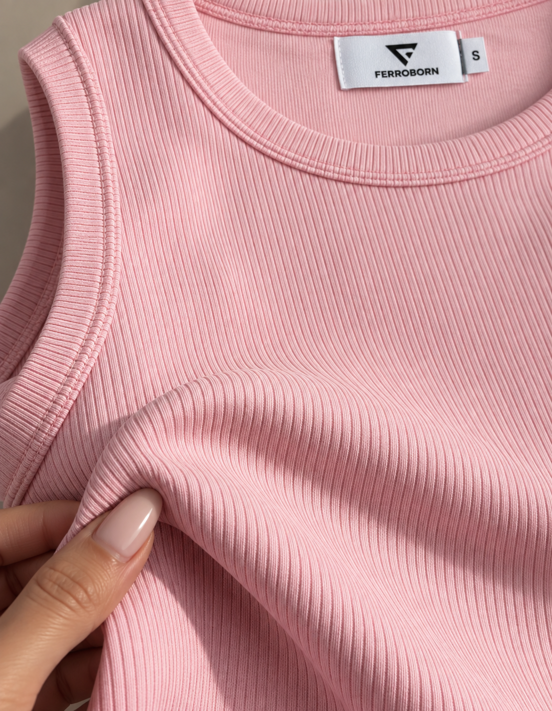 Pink Ribbed