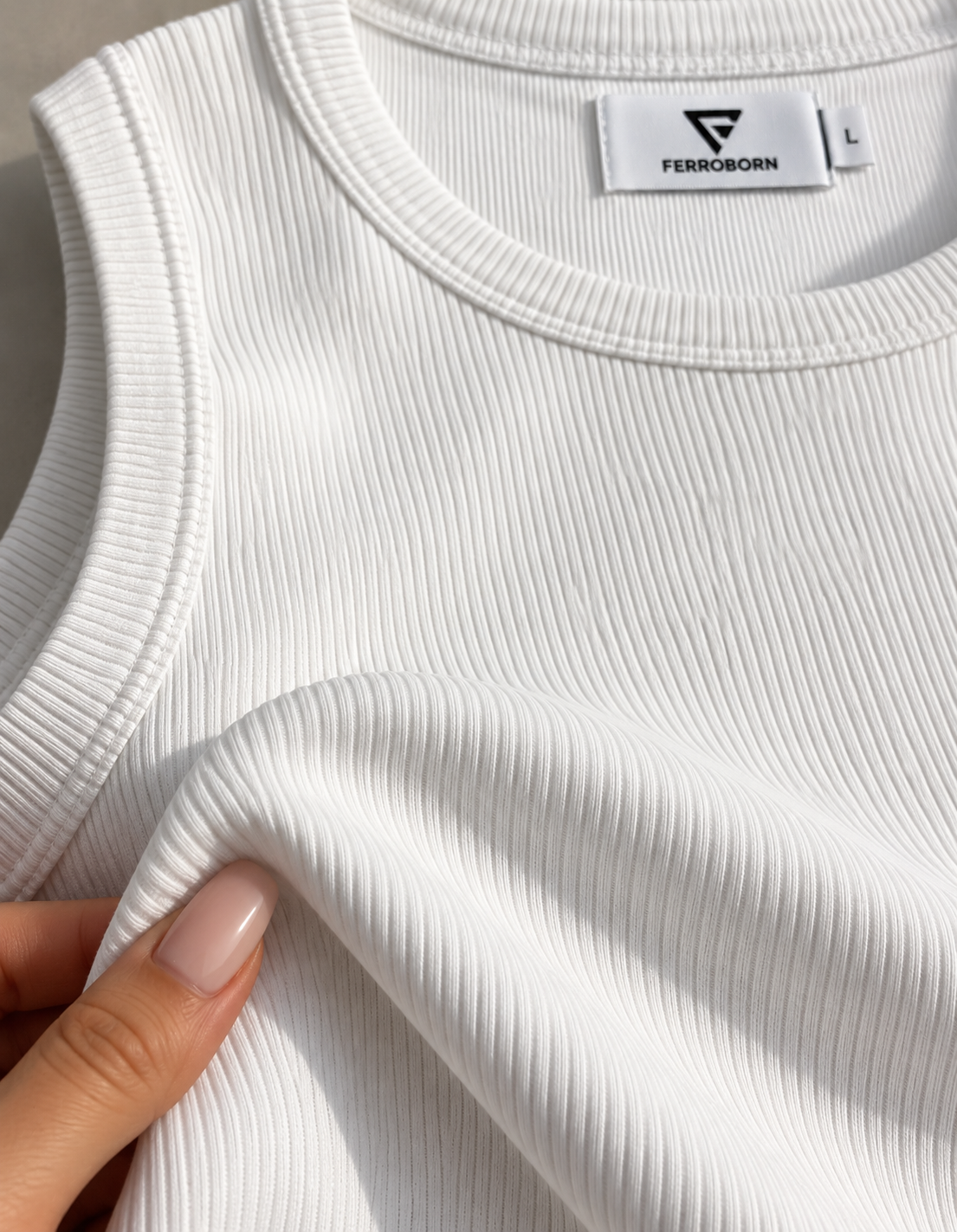 White Ribbed